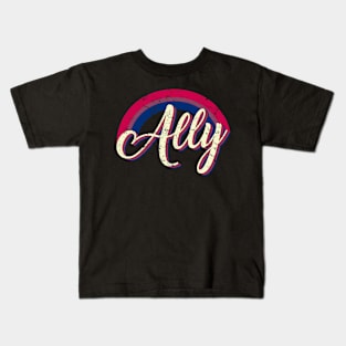 Proud Ally Bisexual Flag LGBT Pride Kids T-Shirt